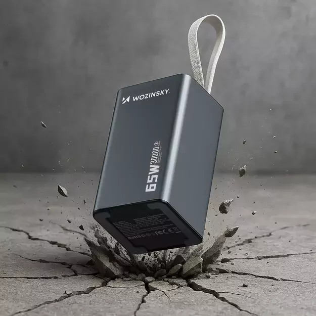Powerbank Wozinsky K65+ 65W 30000mAh 2x USB-C, 1x USB-A 65W - gray 21