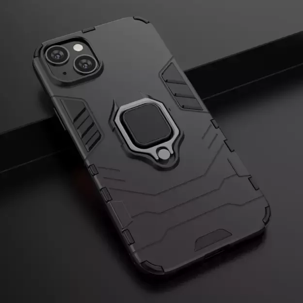 Ring Armor case for iPhone 14 Plus armored cover magnetic holder ring black 3
