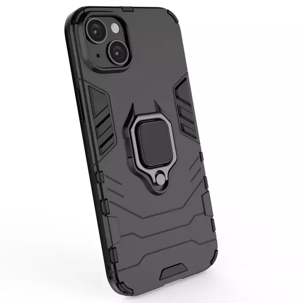 Ring Armor case for iPhone 14 Plus armored cover magnetic holder ring black 36