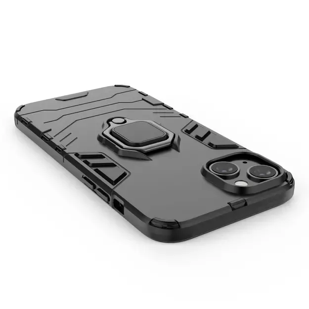 Ring Armor case for iPhone 14 Plus armored cover magnetic holder ring black 12
