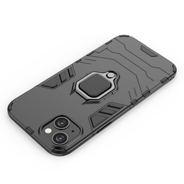 Ring Armor case for iPhone 14 Plus armored cover magnetic holder ring black 17