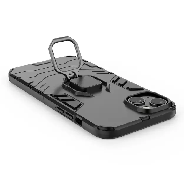 Ring Armor case for iPhone 14 Plus armored cover magnetic holder ring black 6
