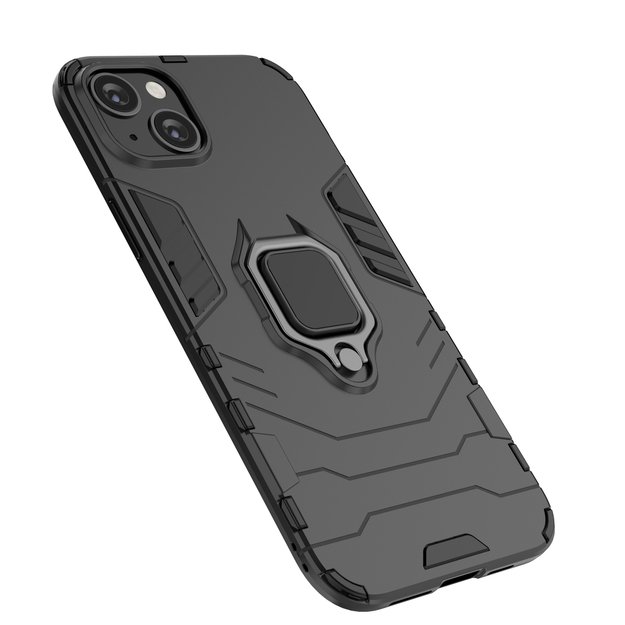Ring Armor case for iPhone 14 Plus armored cover magnetic holder ring black 15