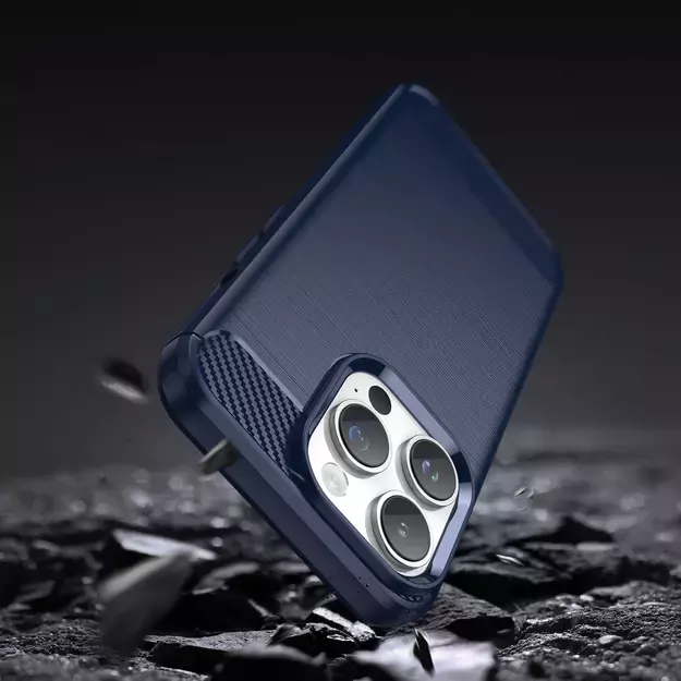 Carbon Case for iPhone 14 Pro Max flexible gel back cover blue 16
