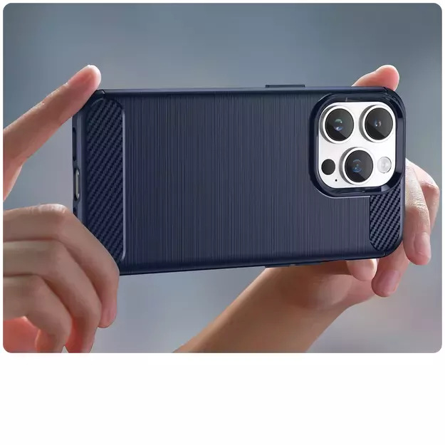 Carbon Case for iPhone 14 Pro Max flexible gel back cover blue 17