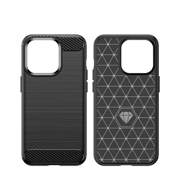 Carbon Case for iPhone 14 Pro Max flexible gel back cover blue 27