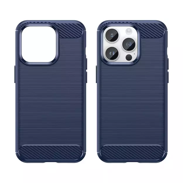 Carbon Case for iPhone 14 Pro Max flexible gel back cover blue 21