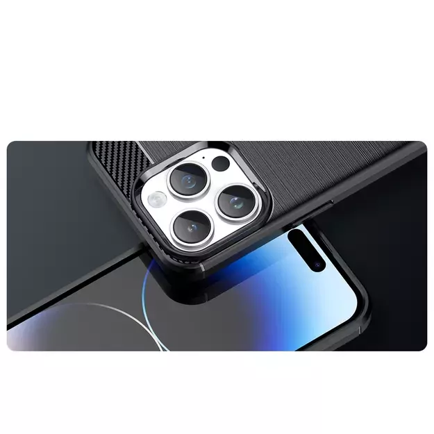 Carbon Case for iPhone 14 Pro Max flexible gel back cover blue 22