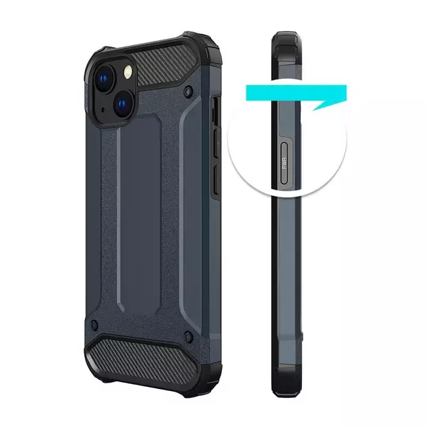 Hybrid Armor case iPhone 14 Plus armored hybrid case black 3
