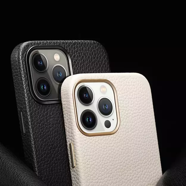 Dux Ducis Roma leather case for iPhone 13 Pro Max elegant genuine leather case white 6
