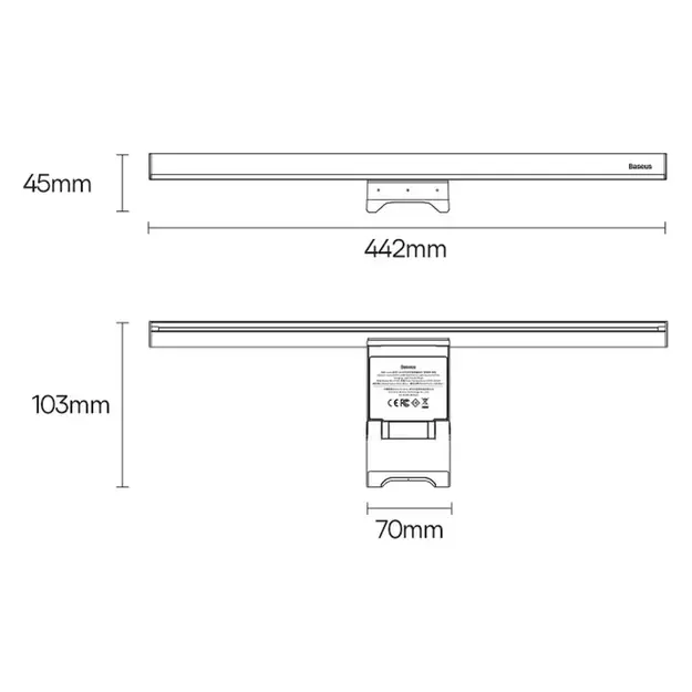 Baseus i-wok2 LED lamp for desktop monitor screen lighting black (DGIW000101) 23