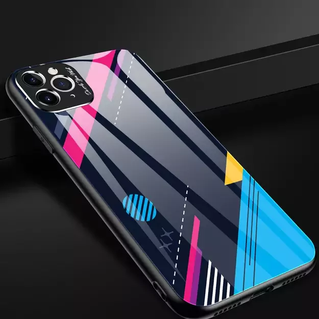 Color Glass Case Durable Cover with Tempered Glass Back and camera cover iPhone 11 Pro Max pattern 1 30