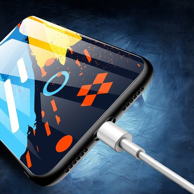 Color Glass Case Durable Cover with Tempered Glass Back and camera cover iPhone 11 Pro Max pattern 1 7