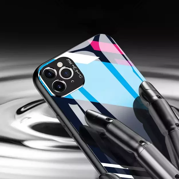 Color Glass Case Durable Cover with Tempered Glass Back and camera cover iPhone 11 Pro Max pattern 1 24