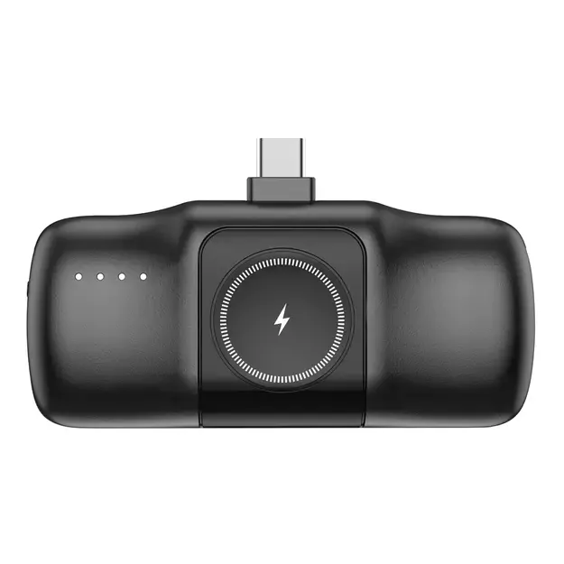 Wozinsky WF16-YCS 5000mAh 15W USB-C Mini Power Bank with Built-in USB-C Cable and Apple Watch Charger - Black 17
