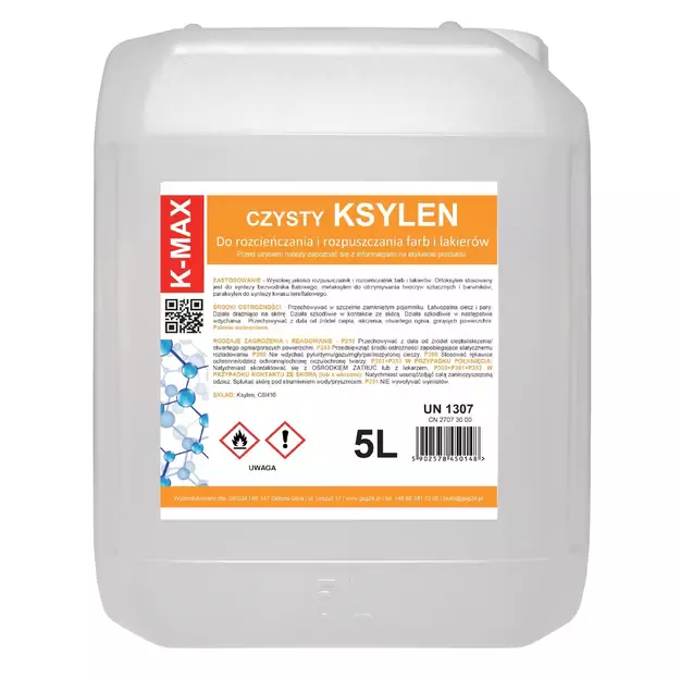 Xylene solvent organic thinner for paints and varnishes K-MAX 5L