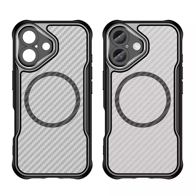 Leading Series MagSafe Silicone Case for iPhone 16 Plus - Black 1