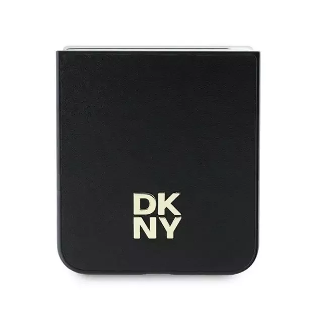 DKNY Leather Metal Stack Logo Case for Samsung Galaxy Z Flip 6 - Black 4