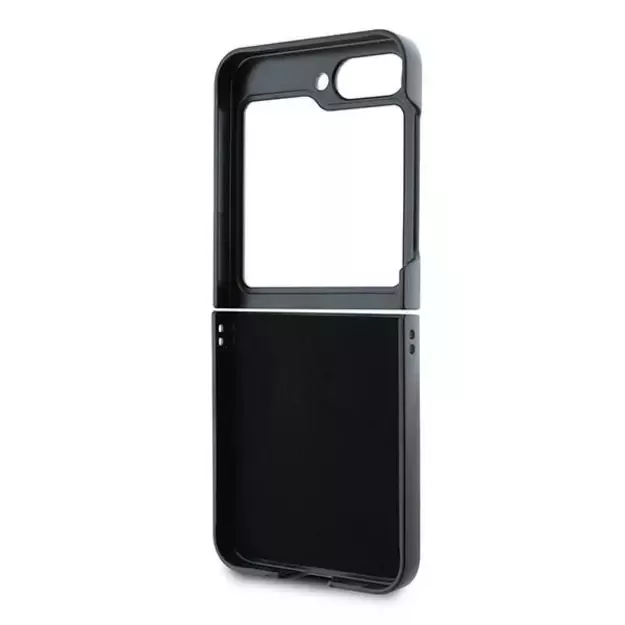 DKNY Leather Metal Stack Logo Case for Samsung Galaxy Z Flip 6 - Black 6