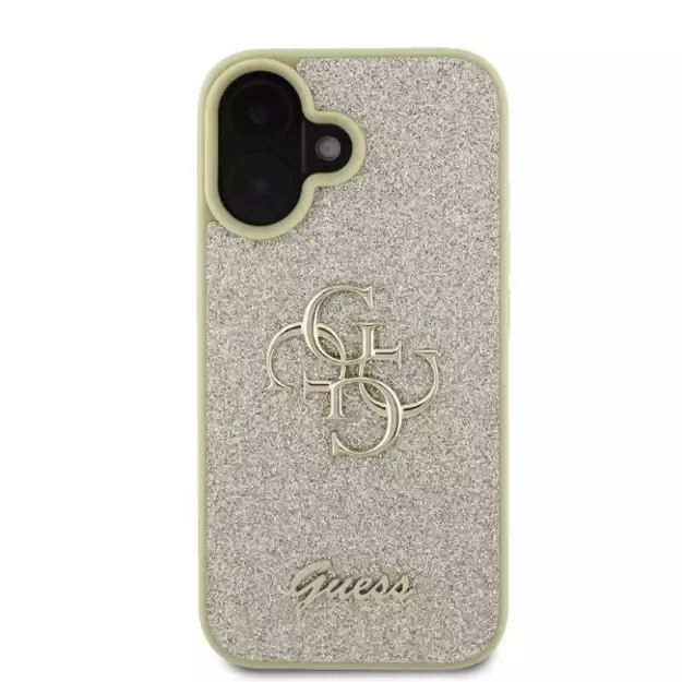 Guess Fixed Glitter Big 4G iPhone 16 Case - Gold 5