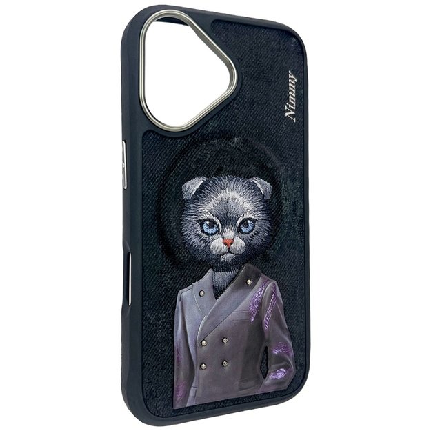 Nimmy Magnetic fashion cute pet MagSafe case for iPhone 16 - black 3