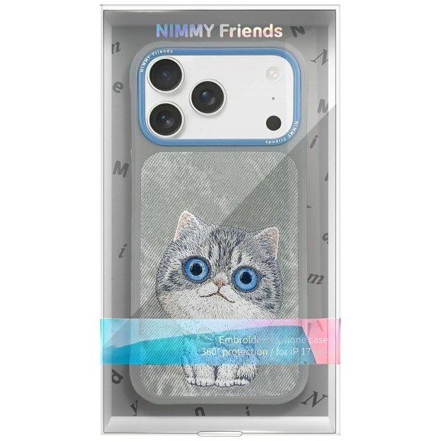 Nimmy Big Eyed Pet 2.0 Cat Case for iPhone 17 Pro Max - Gray 1