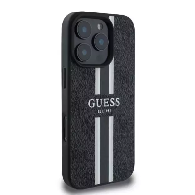 Guess 4G Printed Stripes MagSafe case for iPhone 16 Pro - black 3