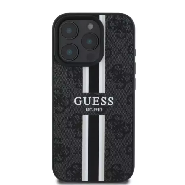 Guess 4G Printed Stripes MagSafe case for iPhone 16 Pro - black 2