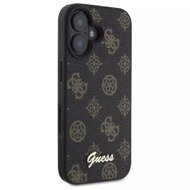 Guess Peony Script MagSafe iPhone 16 Case - Black 10