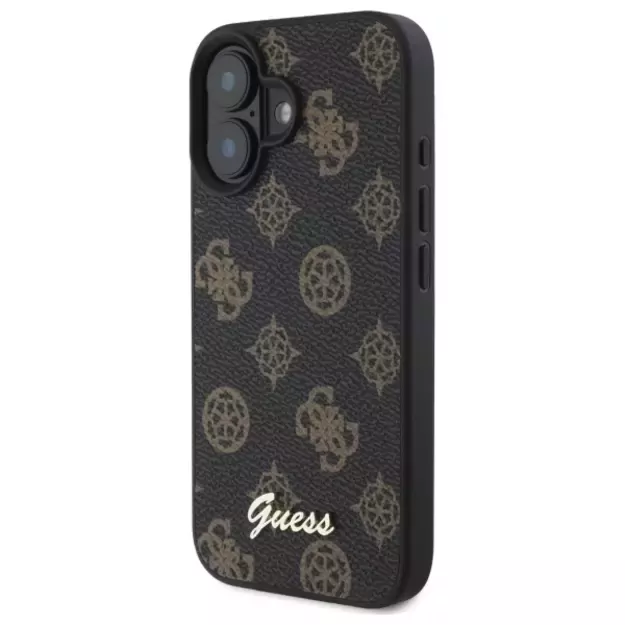 Guess Peony Script MagSafe iPhone 16 Case - Black 8