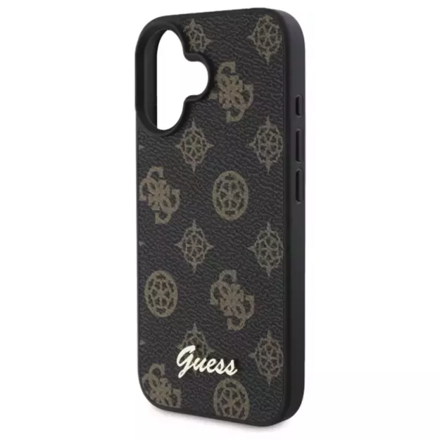 Guess Peony Script MagSafe iPhone 16 Case - Black 12