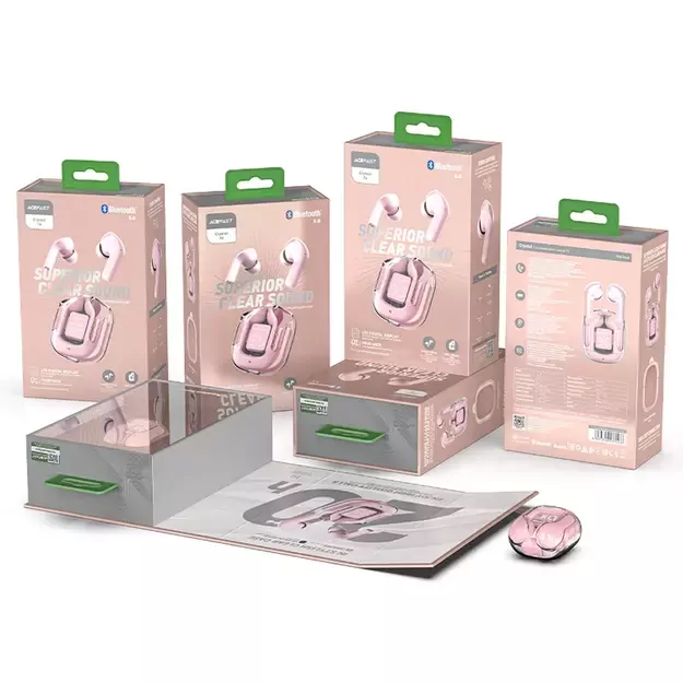 Acefast T6 TWS Bluetooth In-Ear Wireless Headphones - Pink 33