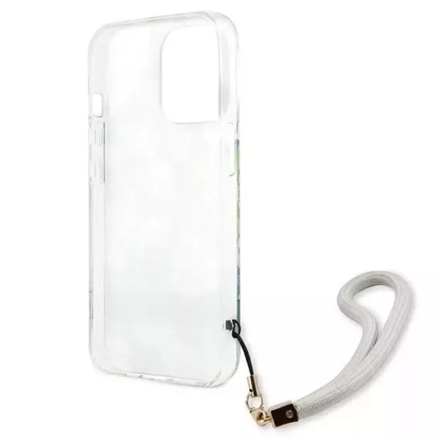 Guess GUHCP13LHFLSN iPhone 13 Pro / 13 6.1&quot  green/green hardcase Flower Strap 7