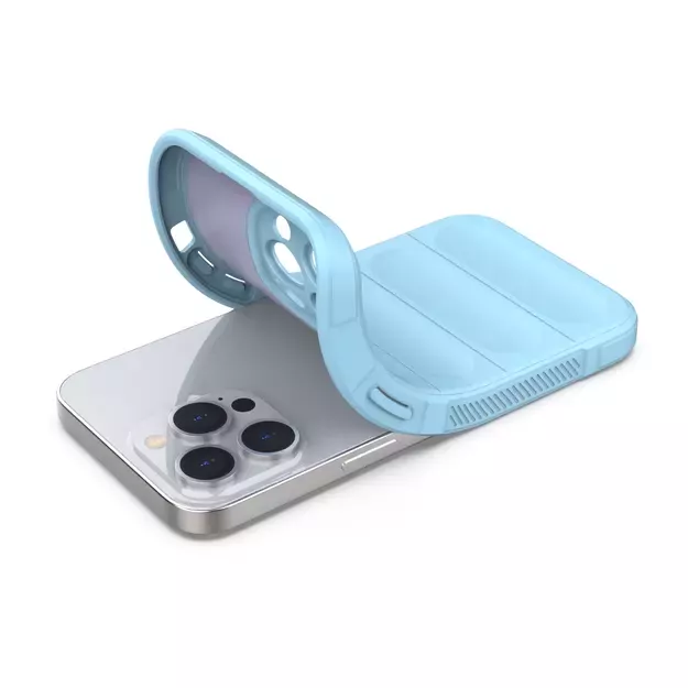 Magic Shield Case for iPhone 13 Pro flexible armored cover light blue 3
