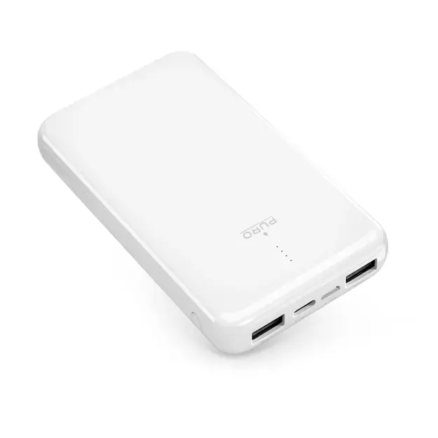 Powerbank Puro White 10000mAh 12W 2xUSB-A + USB-C - white 1