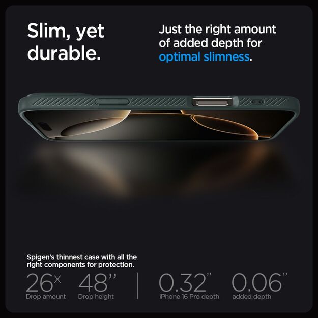 Spigen Liquid Air Case for iPhone 16 Pro Max - Green 11