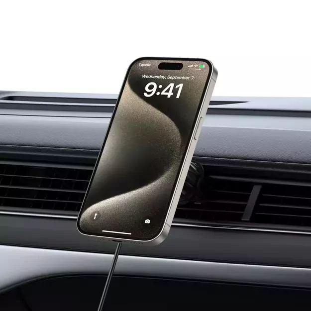 Tech-Protect MM15W MagSafe Car Holder with 15W Inductive Charger for Air Vent and Dashboard - Black 6