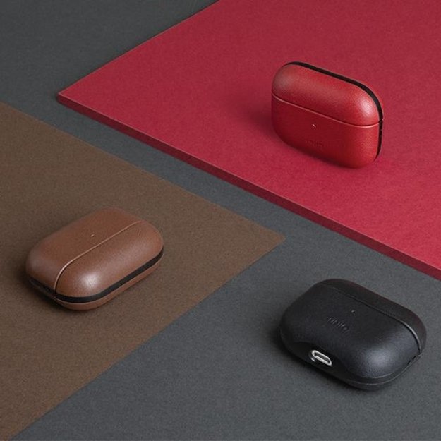 Uniq Terra Genuine Leather case for AirPods Pro - olive 3