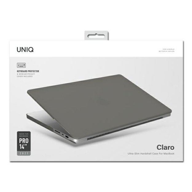 Uniq Claro case for MacBook Pro 14&#39 &#39  (2021) - transparent-gray 2
