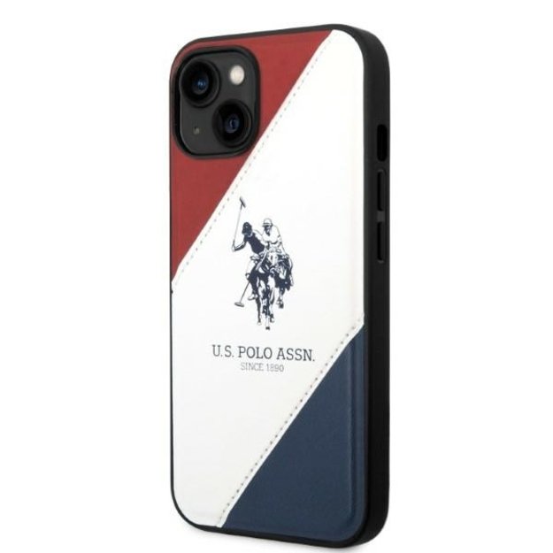 US Polo USHCP14MPSO3 iPhone 14 Plus 6.7&quot  white/white Tricolor Embossed 1