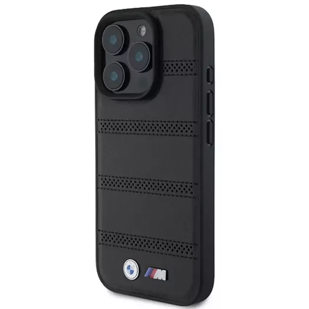 BMW M Perforated And Stitched Line MagSafe case for iPhone 16 Pro - black 1