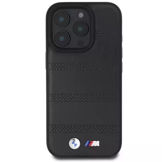 BMW M Perforated And Stitched Line MagSafe case for iPhone 16 Pro - black 2