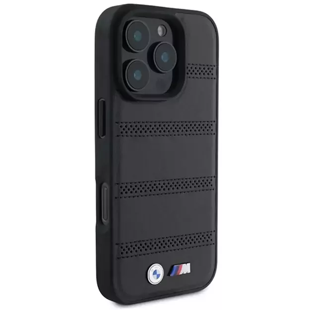 BMW M Perforated And Stitched Line MagSafe case for iPhone 16 Pro - black 3