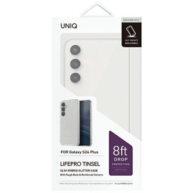 Uniq LifePro Xtreme case for Samsung Galaxy S24+ - transparent and glitter 2