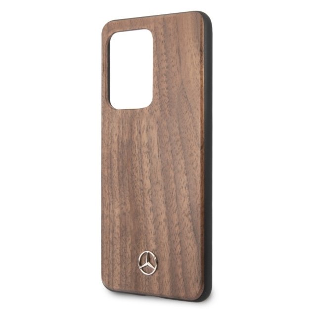 Mercedes MEHCS69VWOLB S20 Ultra G988 hard case brązowy/brown Wood Line Walnut 2