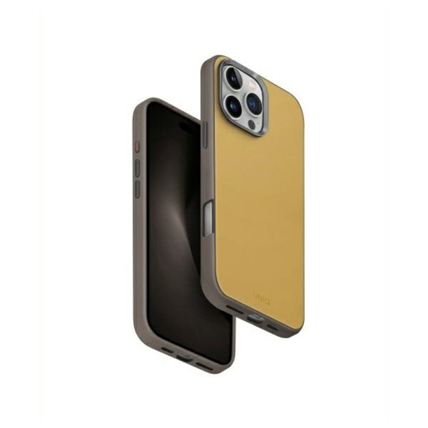 Uniq Lyden DS iPhone 16 Pro Max 6.9&quot  Magclick Charging case yellow-gray/yellow-gray