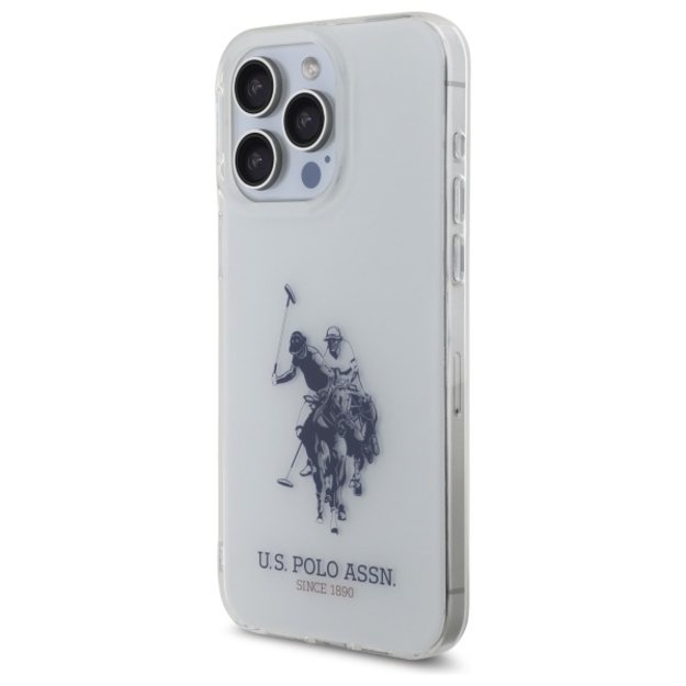 US Polo USHCP15XTPUHRBH iPhone 15 Pro Max 6.7&quot  white Shiny Big Logo 1