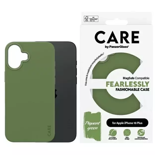 CARE by PanzerGlass Fashion Case iPhone 16 Plus 6.7&quot  green/green MagSafe 1387