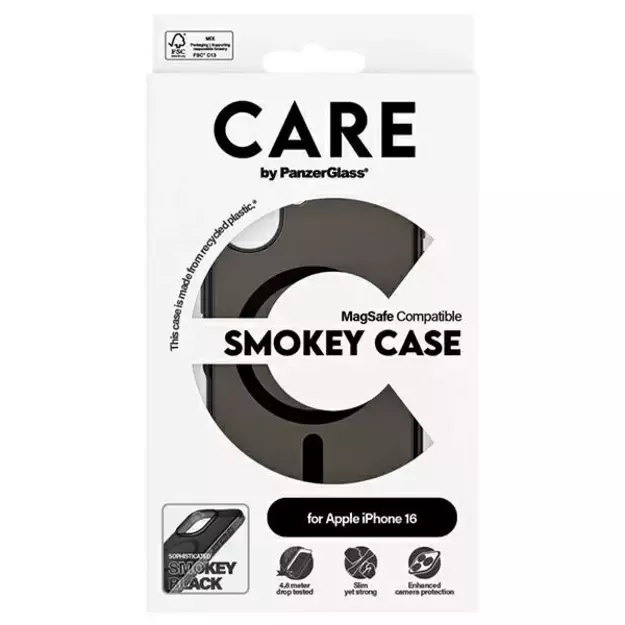 CARE by PanzerGlass Flagship Case iPhone 16 6.1&quot  smoke/smokey MagSafe 1349 3