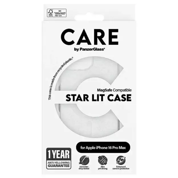 CARE by PanzerGlass Flagship Star Lit Case iPhone 16 Pro Max 6.9&quot  white/white MagSafe 1344 6